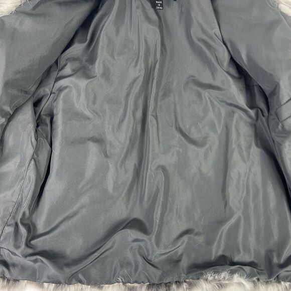 Adrienne Landau Fur Coat White Grey Soft Pure Rabbit Women's XL - Picture 11 of 16